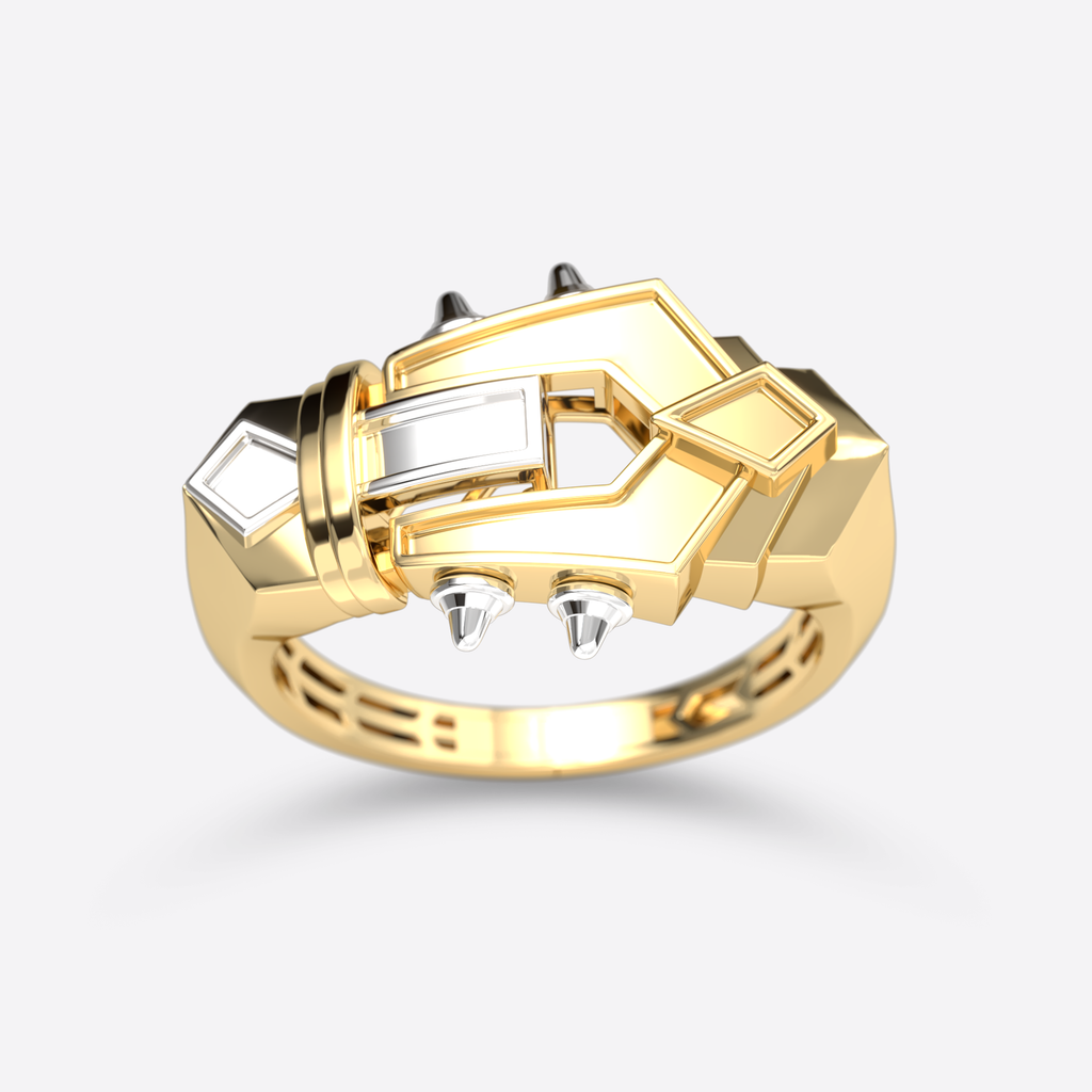 Crowned Edge Pinky Ring