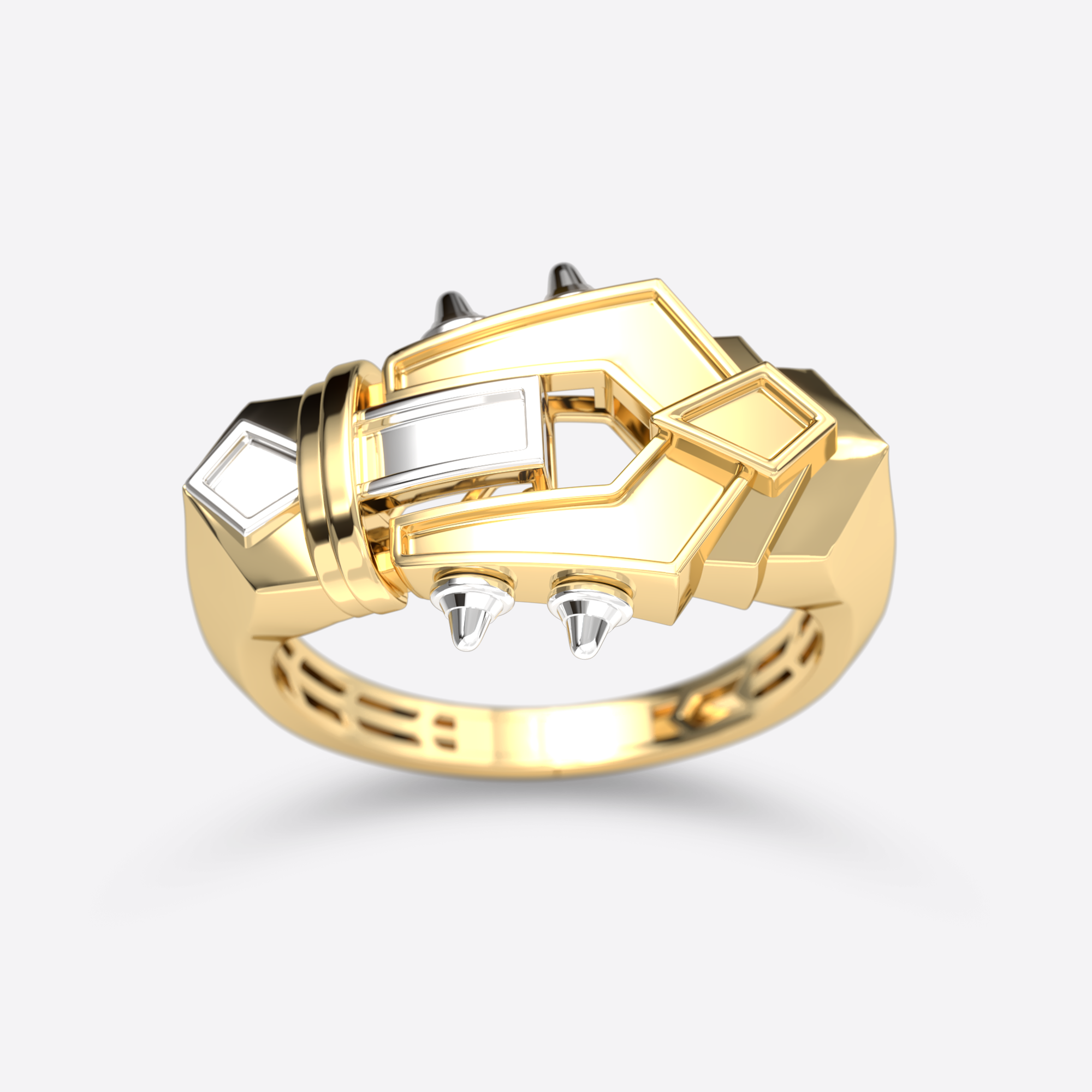 Crowned Edge Pinky Ring