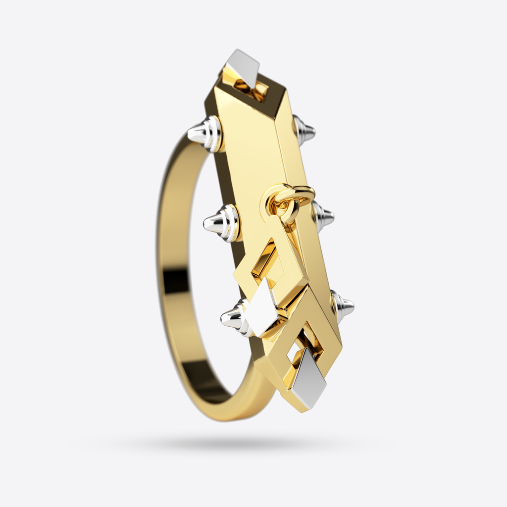 Crowned Rod Ring