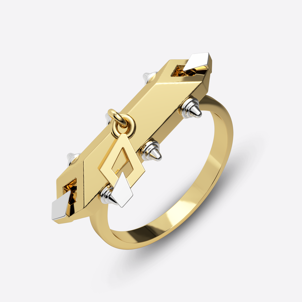 Crowned Rod Ring